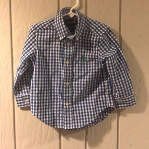 Chaps boys gingham button down shirt